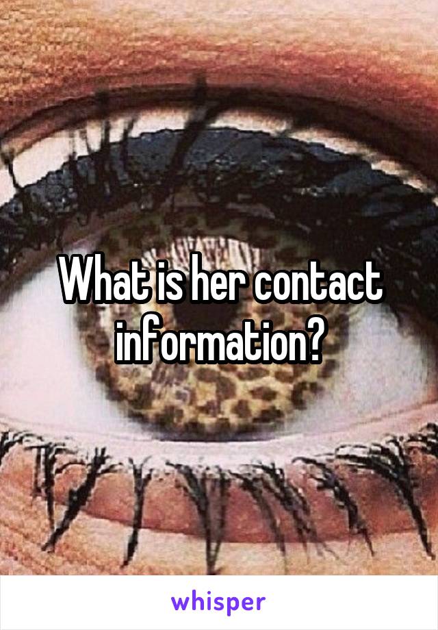 What is her contact information?