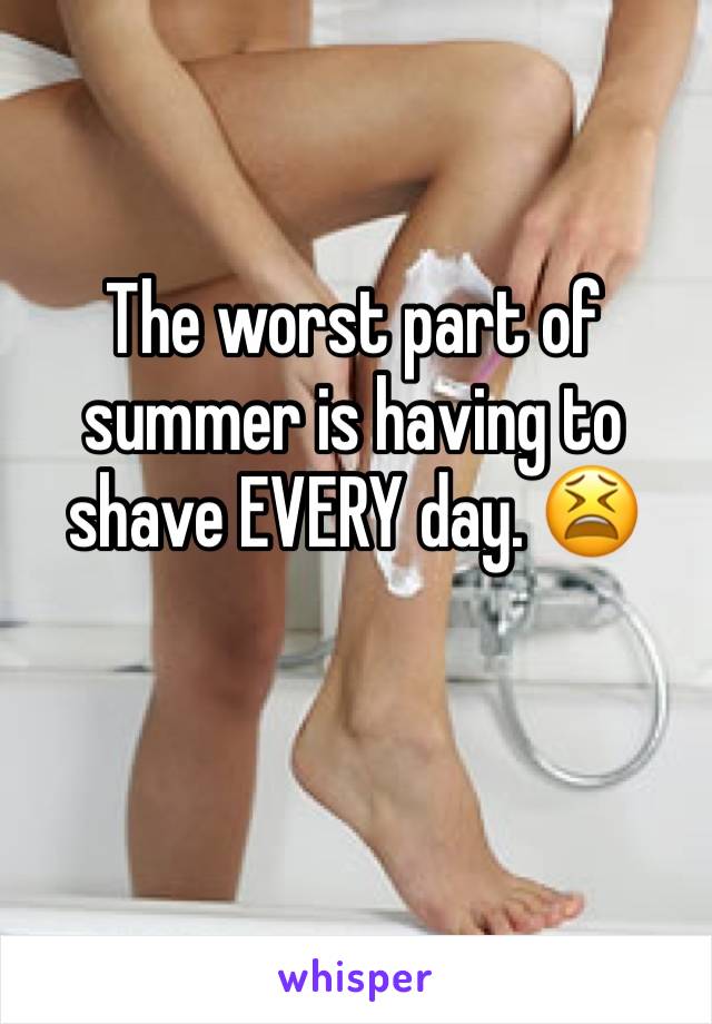 The worst part of summer is having to shave EVERY day. 😫
