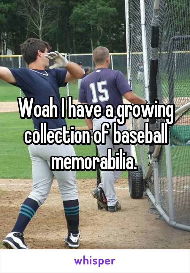 Woah I have a growing collection of baseball memorabilia. 