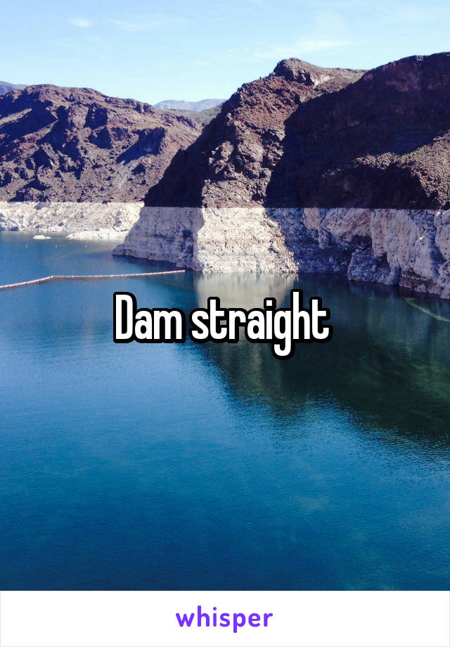 Dam straight 