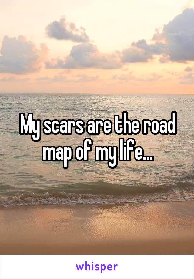 My scars are the road map of my life...