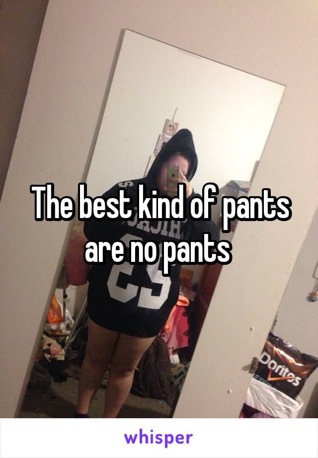 


The best kind of pants are no pants 