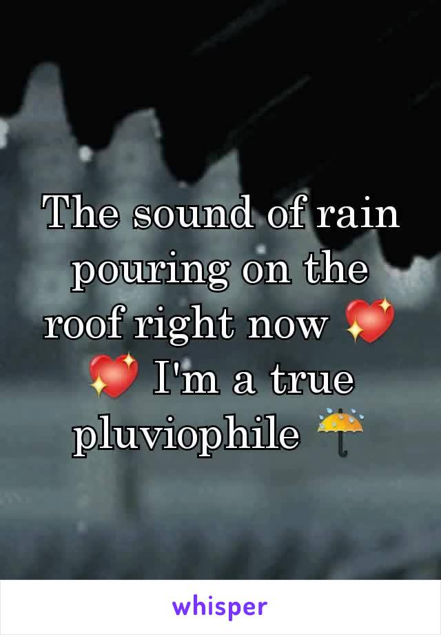 The sound of rain pouring on the roof right now 💖💖 I'm a true pluviophile ☔