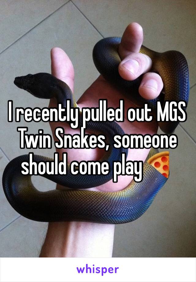 I recently pulled out MGS Twin Snakes, someone should come play 🍕 