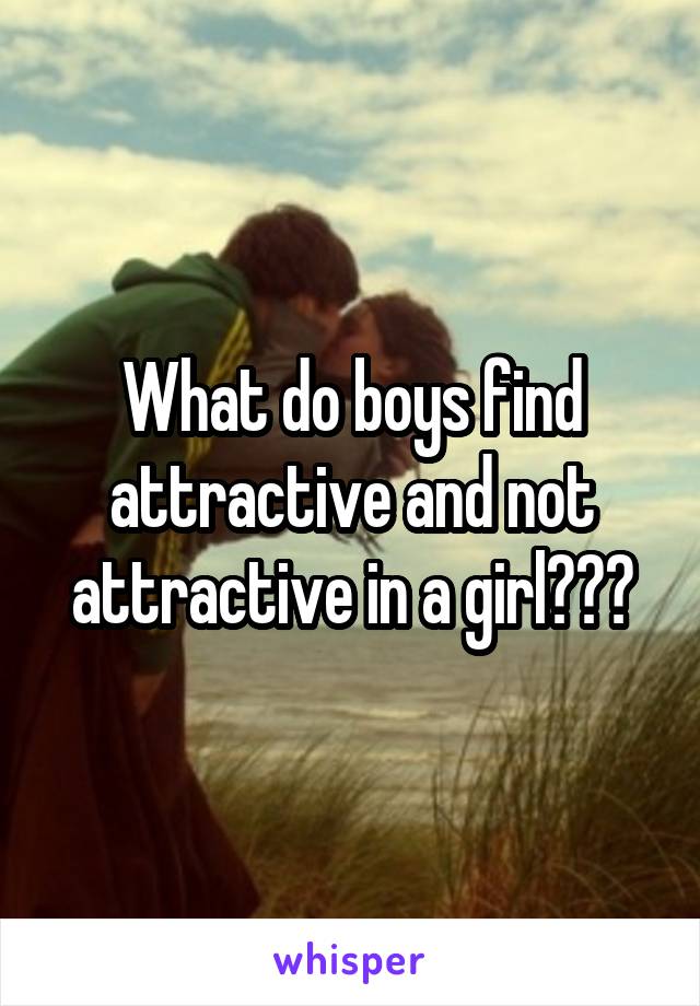 What do boys find attractive and not attractive in a girl???