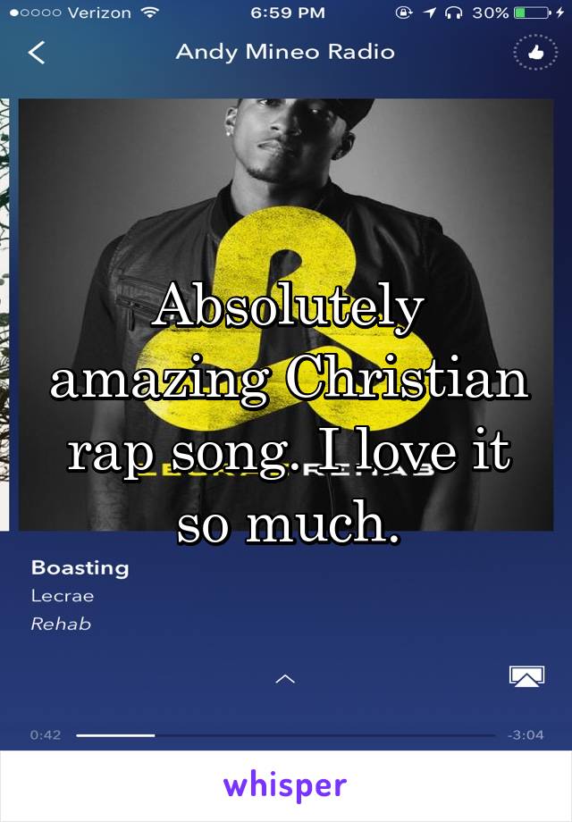 Absolutely amazing Christian rap song. I love it so much.