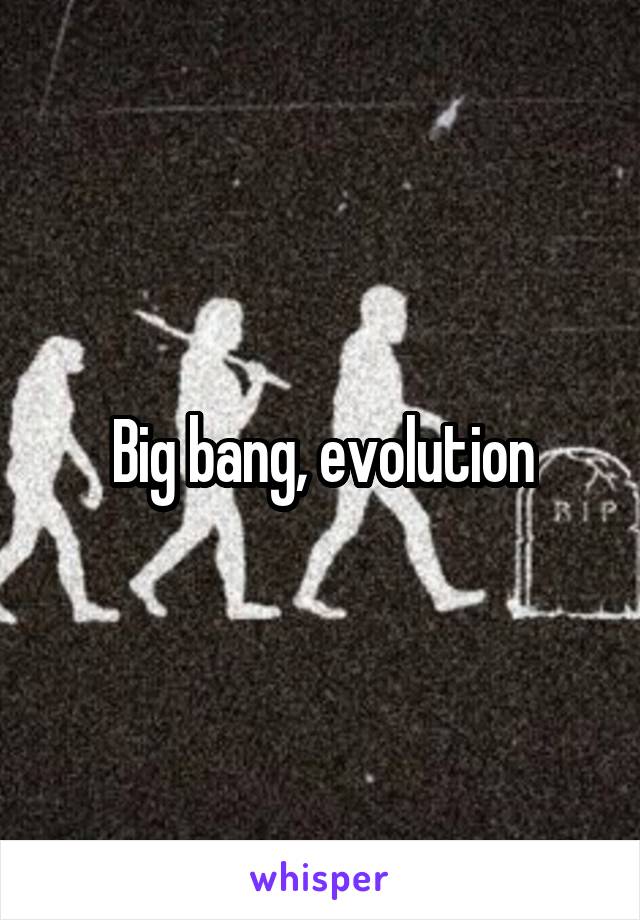 Big bang, evolution