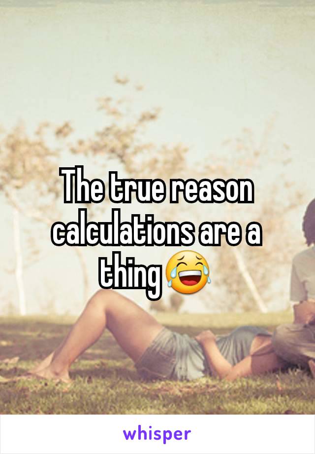 The true reason calculations are a thing😂