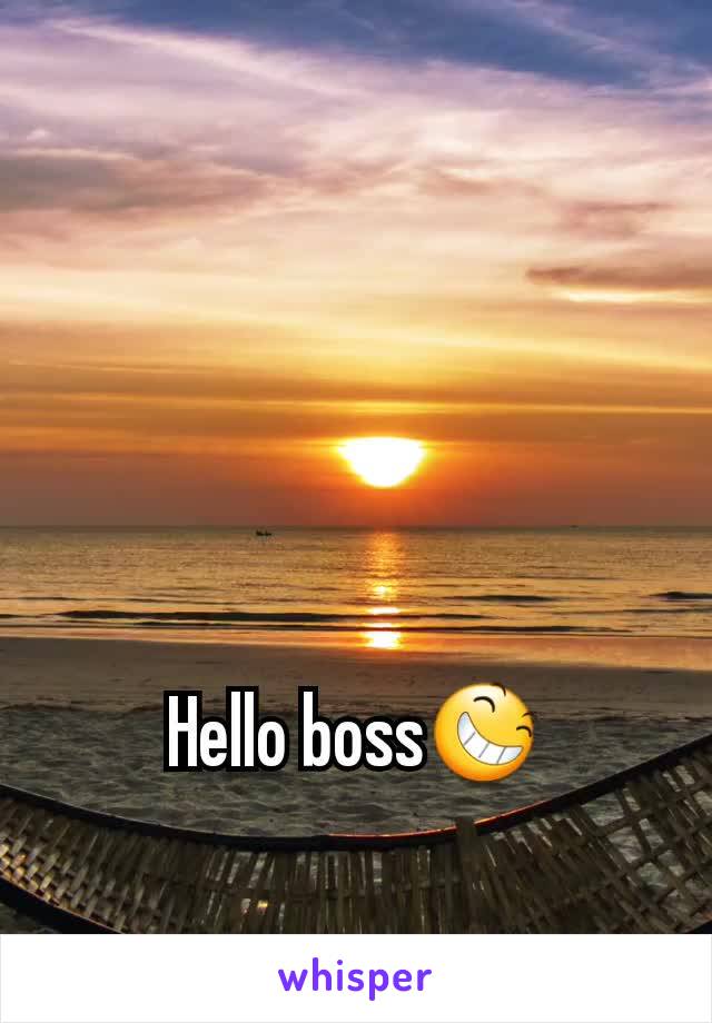 Hello boss😆