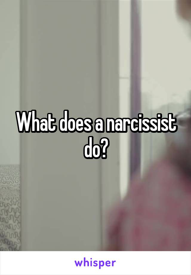 What does a narcissist do?