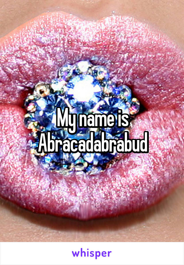 My name is Abracadabrabud