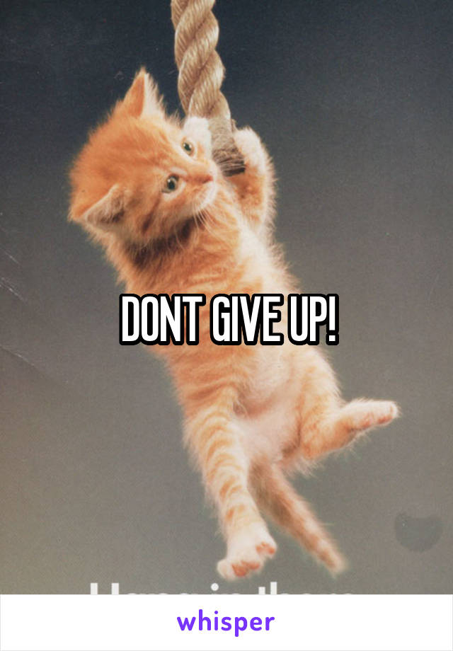 DONT GIVE UP!