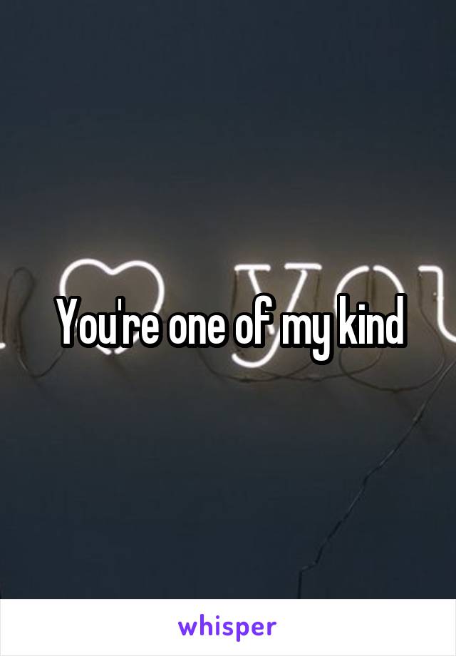 You're one of my kind