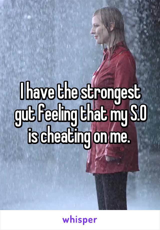 I have the strongest gut feeling that my S.O is cheating on me. 