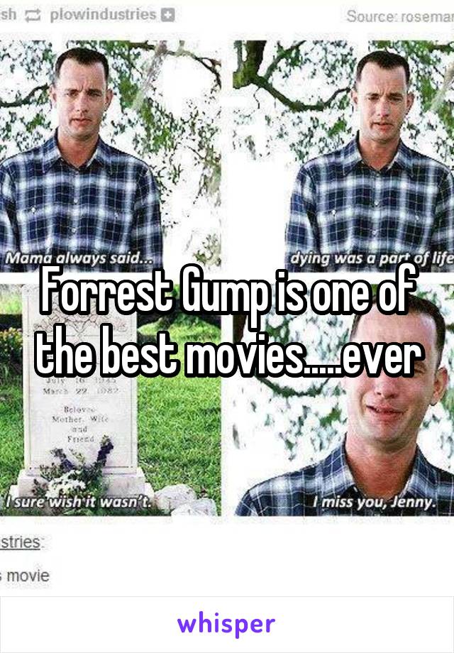 Forrest Gump is one of the best movies.....ever