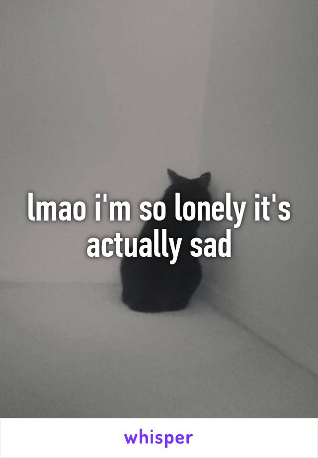 lmao i'm so lonely it's actually sad