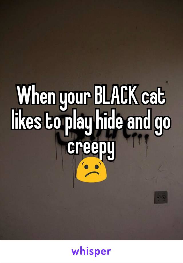 When your BLACK cat likes to play hide and go creepy
😕