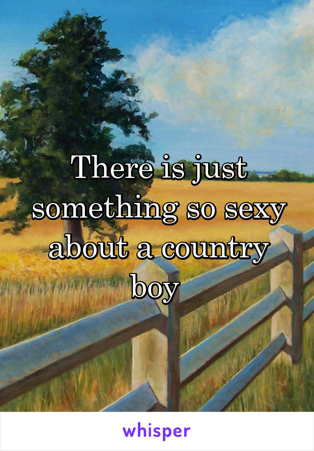 There is just something so sexy about a country boy 