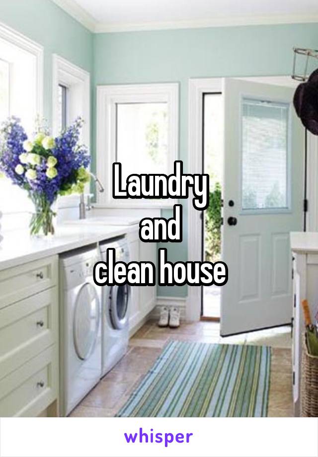 Laundry
 and 
clean house
