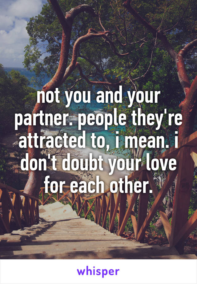 not you and your partner. people they're attracted to, i mean. i don't doubt your love for each other.