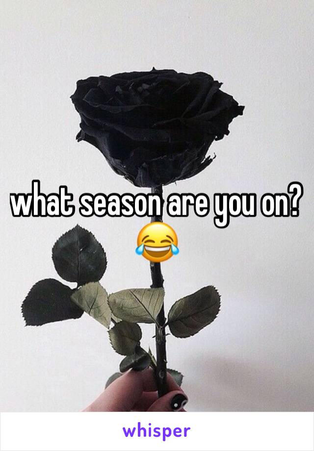what season are you on?😂