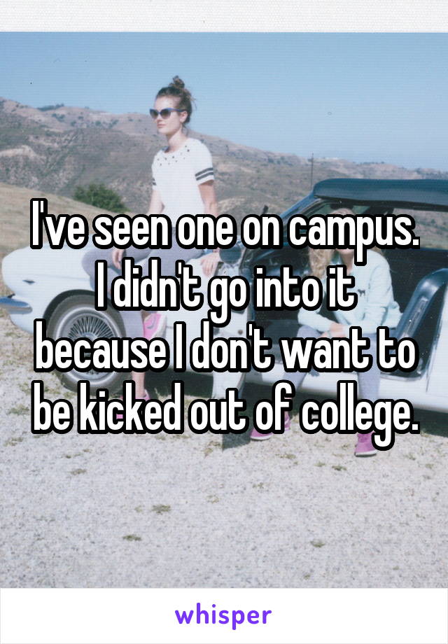 I've seen one on campus. I didn't go into it because I don't want to be kicked out of college.