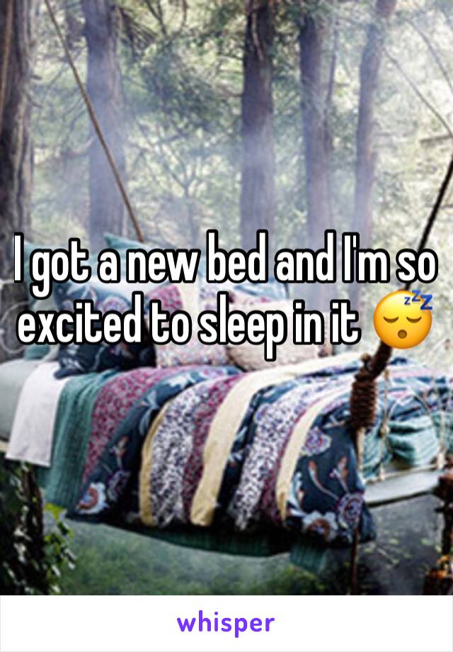 I got a new bed and I'm so excited to sleep in it 😴