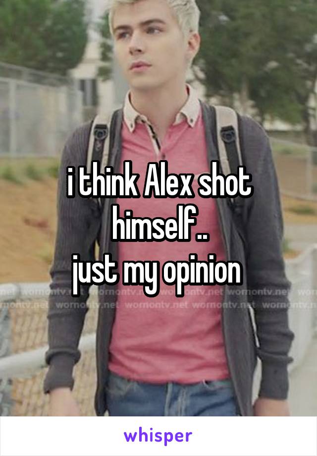i think Alex shot himself..
just my opinion 