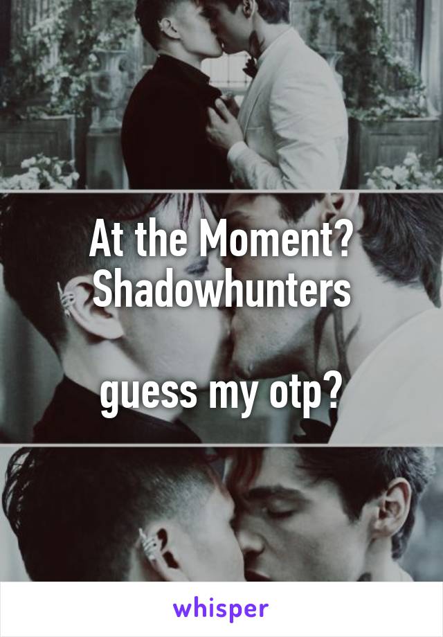 At the Moment? Shadowhunters

guess my otp?