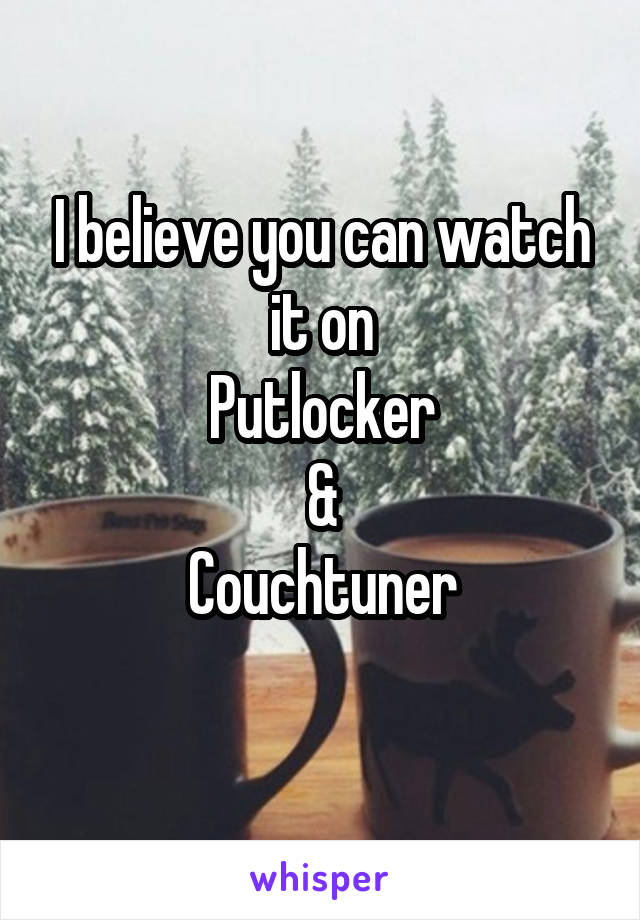 I believe you can watch it on
Putlocker
&
Couchtuner
