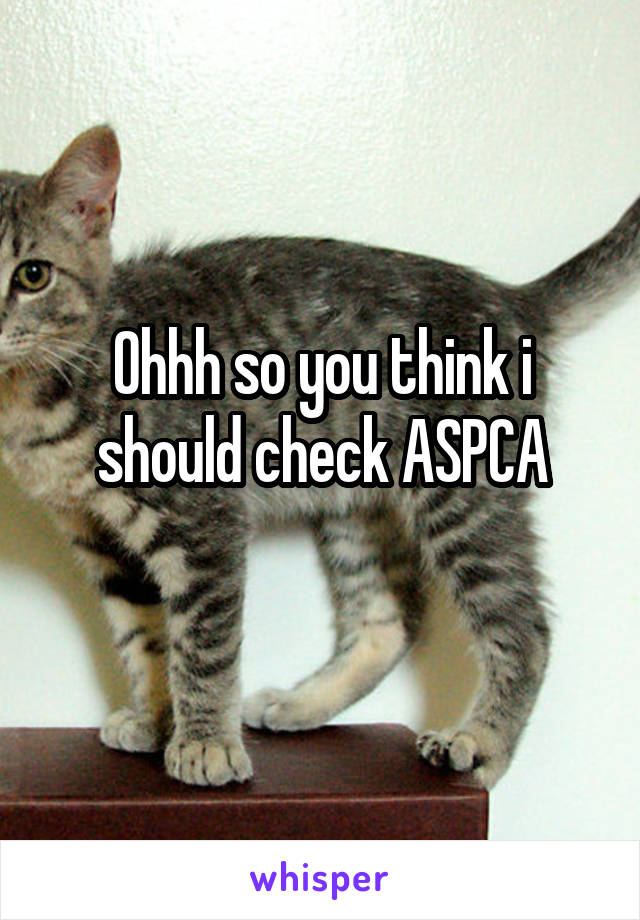 Ohhh so you think i should check ASPCA
