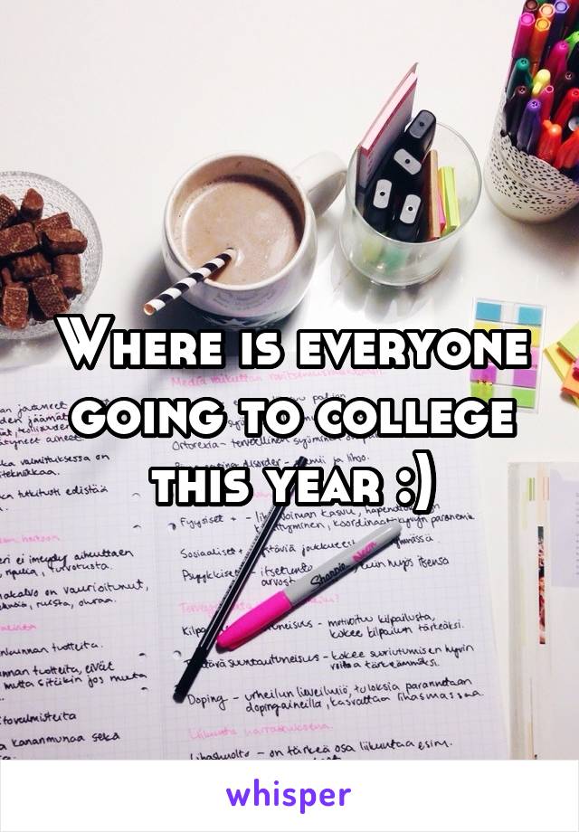 Where is everyone going to college this year :)