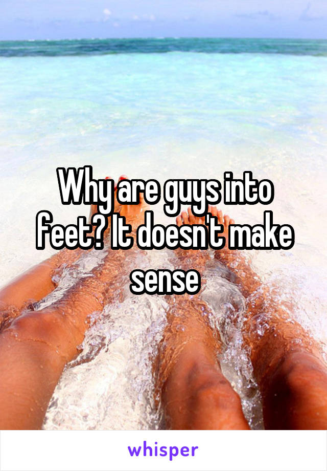 Why are guys into feet? It doesn't make sense