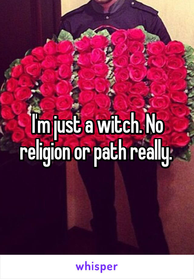 I'm just a witch. No religion or path really. 