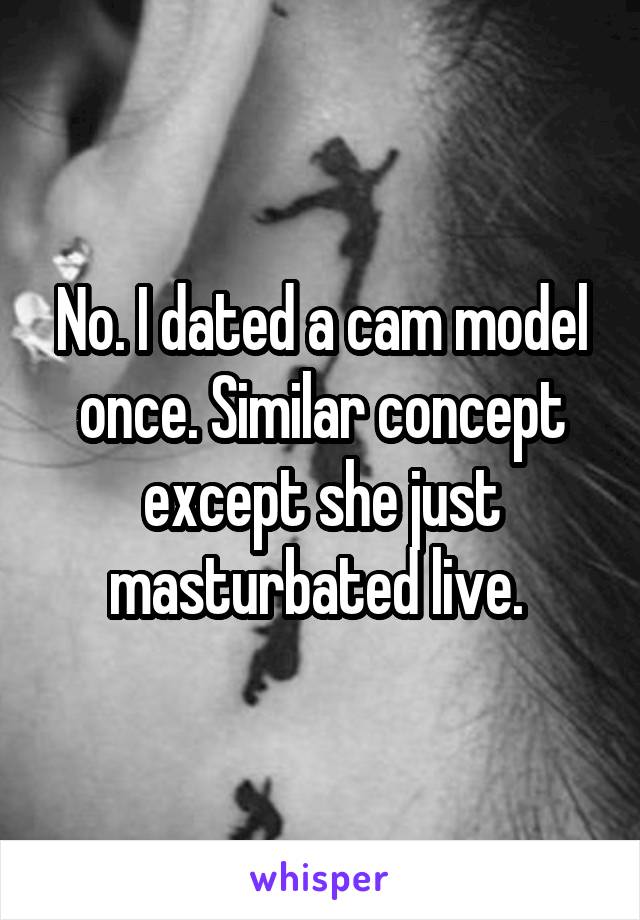 No. I dated a cam model once. Similar concept except she just masturbated live. 