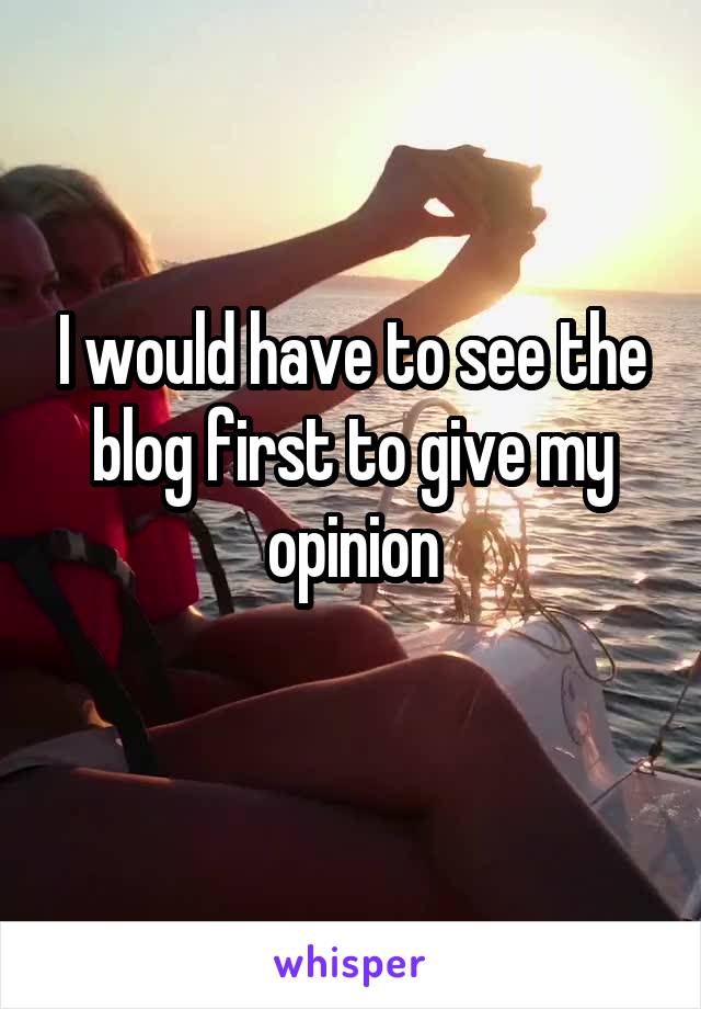 I would have to see the blog first to give my opinion
