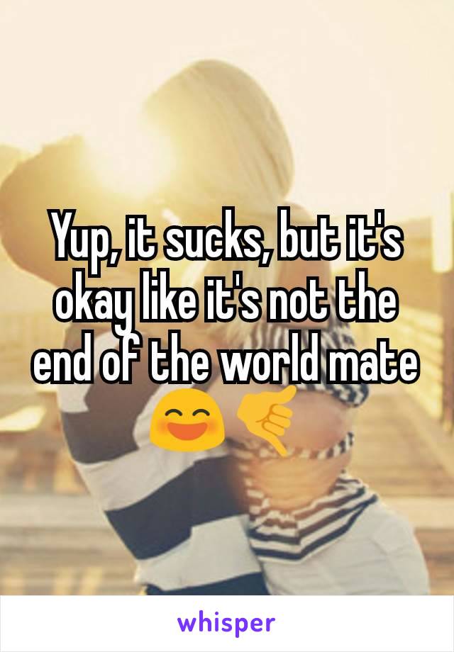 Yup, it sucks, but it's okay like it's not the end of the world mate 😄🤙