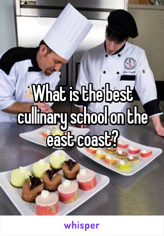 What is the best cullinary school on the east coast?