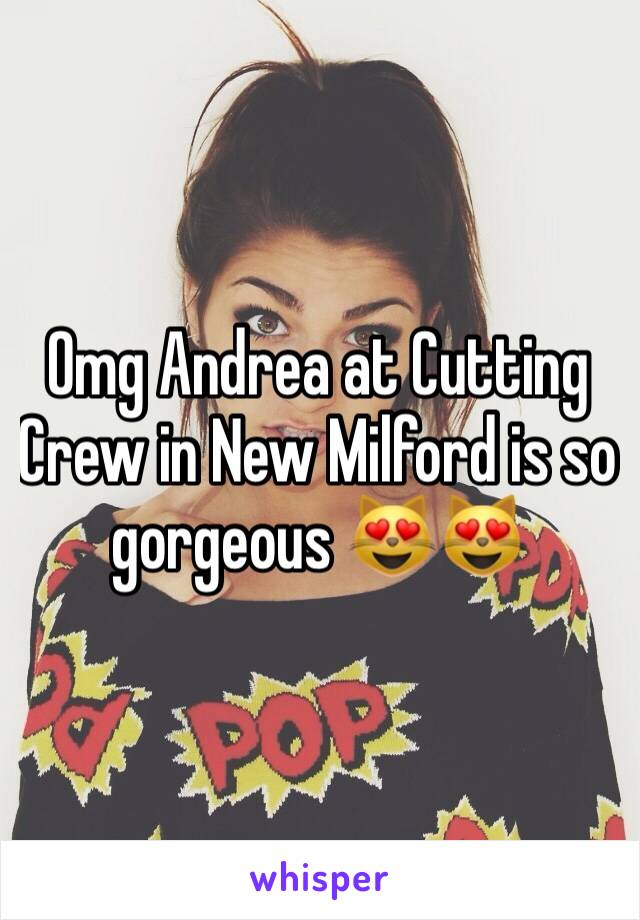 Omg Andrea at Cutting Crew in New Milford is so gorgeous 😻😻
