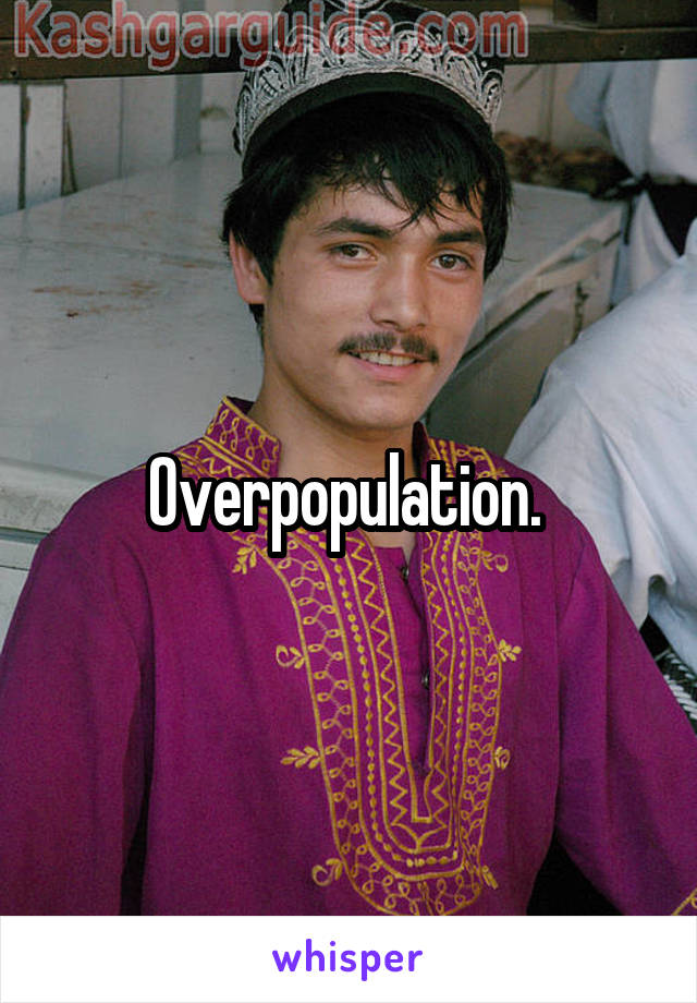 Overpopulation. 