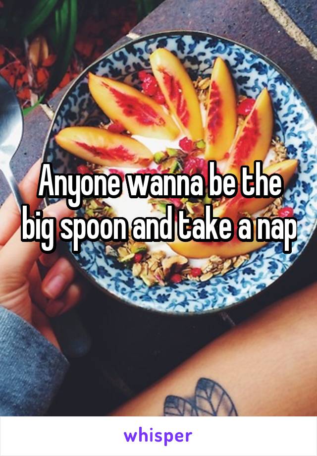 Anyone wanna be the big spoon and take a nap 