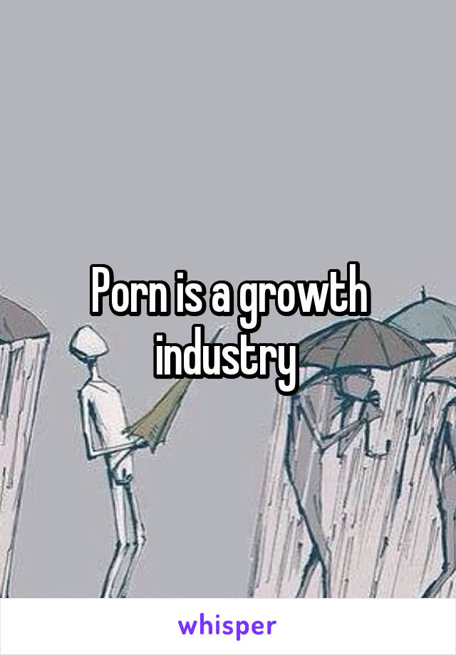 Porn is a growth industry 