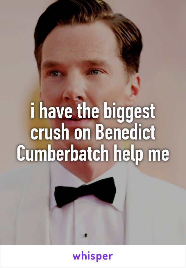 i have the biggest crush on Benedict Cumberbatch help me