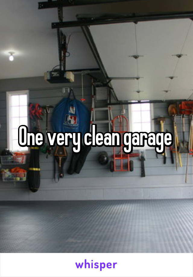 One very clean garage 