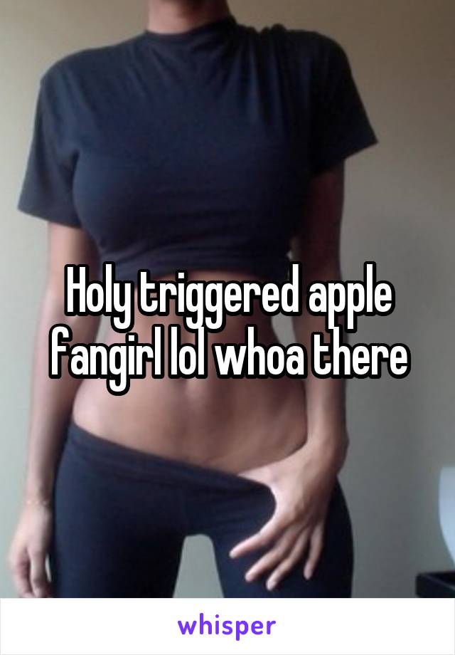 Holy triggered apple fangirl lol whoa there