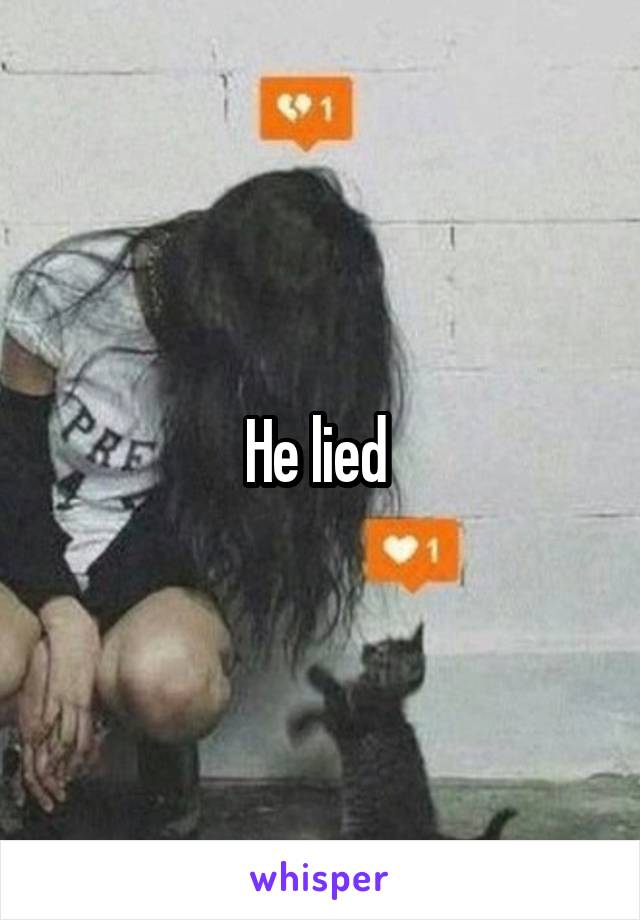 He lied 