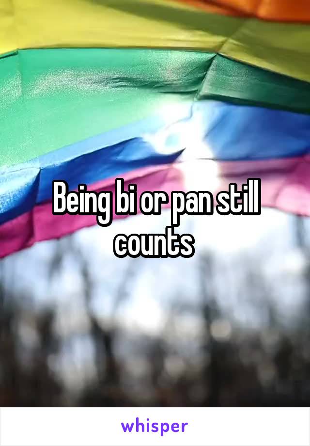 Being bi or pan still counts 