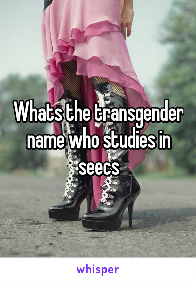 Whats the transgender name who studies in seecs
