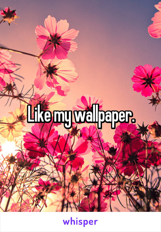 Like my wallpaper.
