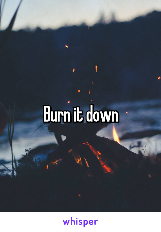 Burn it down